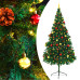 Artificial Christmas Tree,Xmas Pine Tree with 200 LEDs,Easy Assembly Premium Spruce with Metal Stand and 910 Branches for Home,Office,Party,Holiday Indoor Outdoor Decoration