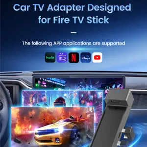 FireDrive Link Pro 3-In-1 Wireless Adapter Wireless Android Auto CarPlay For Fire TV Stick Lite/Max/HD Play Video