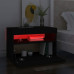 TV Cabinets with LED Lights 2 pcs Black 23.6"x13.8"x15.7