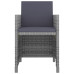 11 Piece Outdoor Dining Set with Cushions Poly Rattan Gray
