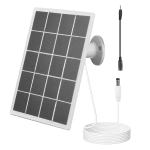 10W Solar Panel Charger Waterproof Solar Panel for Ring Camera 360 Adjustable Wall Mount for Ring Stick Up Cam/Spotlight Cam