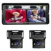 Car Baby Camera Dual Channel 6.8inch 1080P Display with 2 IR Night Camera and 150 Wide View Angle Automotive Baby Camera