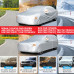 190T Polyester Car Full Covers All Weather Automobiles Outdoor With Windproof Strap 6 Reflective Strips for Sedans Coupes Silver UV Risistant Rainproof Dustproof Snowproof