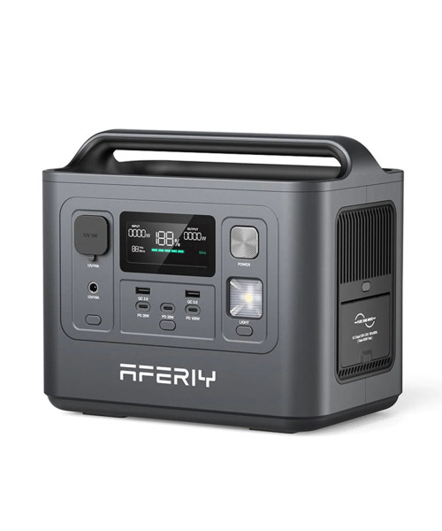 Aferiy P010 800W 512Wh LiFePO4 Portable Power Station +1* S100 100W Solar Panel UPS Pure Sine Wave Solar Generator Camping RV Home Emergency Portable Backup Power US Plug