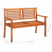 2-Seater Garden Bench with Cushion 47.2" Solid Eucalyptus Wood