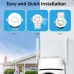 1080P 5X Zoom WiFi Security Camera 2K HD PTZ Panoramic View Color Night Vision Motion Detection Two Way Audio ICSEE APP IP65 Waterproof Work with Alexa Google Assistant