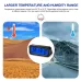 Solar Car Digital Clock Date Week Temperature Humidity LCD Backlit Display for Dashboard Car Clock Automobiles Internal Stick-On