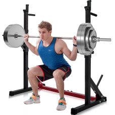 Dipping Station 43.5~67.5inch High 13 Levels Adjustable Weight Lifting Bench Barbell Stand Fitness Gym Home 550 Pound Loading