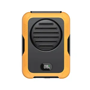 Mini Portable USB Rechargeable Fan 2000mAh Hanging Neck Waist Fan for Outdoor Camping Hiking Climbing Running Sports