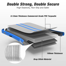 WARMOUNTS 13 ft Air Track Tumbling Mat Inflatable Air Gymnastics Training Mats 4'' Thick Tumble Track with Electric Pump for Home Gym Cheerleading Water Outdoor