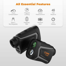Direct CIGMAN Precision Golf Rangefinder with 850 Yards Range and Slope Compensation Accurate Laser Distance Measuring Device Rechargeable Li-ion Battery High Definition LCD Display Portable Golf Hunting Climbing Bird Watching