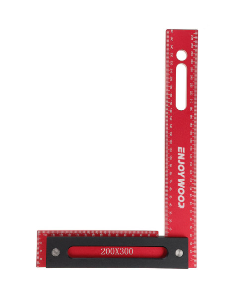 ENJOYWOOD 300x200mm Aluminum Alloy Precision Woodworking Square Right Angle Ruler with Base
