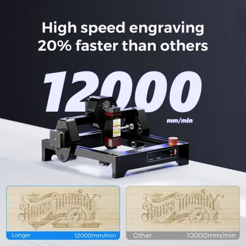 LONGER RAY5 Mini 3.5W Laser Engraving Machine High Speed 12000mm/min Precision 0.04mm Laser Engraver