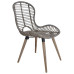 Dining Chairs 4 pcs Brown Natural Rattan