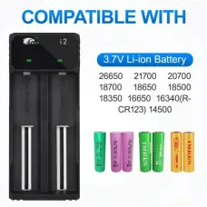 I2 Dual-Slot USB Charging Li-ion Battery Charger Quick Charging For Flashlight RC Toys Home Tools Batteries