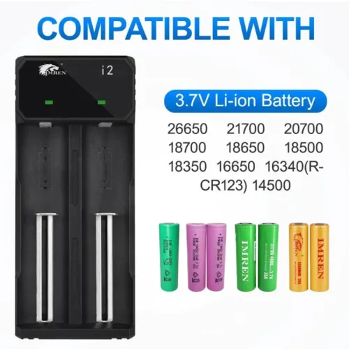 I2 Dual-Slot USB Charging Li-ion Battery Charger Quick Charging For Flashlight RC Toys Home Tools Batteries