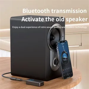 2-in-1 Wireless Bluetooth Receiver Transmitter 5.4 Version 3.5mm Aux Audio Adapter Mic for Flight TV Car