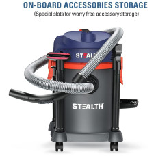 STEALTH 3 in 1 EMV052 6 Gallon Wet Dry Vacuum Powerful 5.5 Horsepower Motor Multifunctional Shop Vacuum with Blower Portable Vacuum Cleaner Ideal for Home Garage Basement Workshop