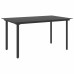 7 Piece Garden Dining Set PVC Rattan Black