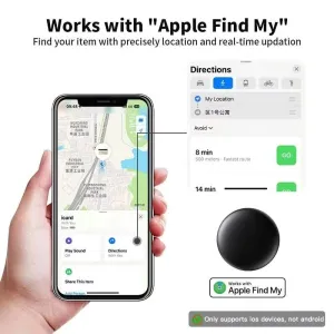 GPS Smart Tracker MFI Certification Anti Lose Reminder Device Key Wallet Car Smart Air Tag Works with Apple Find My IOS System