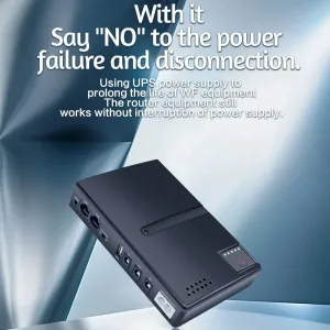 Mini UPS Uninterruptible Power Supply 10400mAh Battery Backup 5V 9V 12V for Router Monitor Camera High Capacity Portable Power Bank with Multiple Voltage Outputs