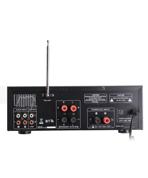 Sunbuck 326BT bluetooth 1200W 110V US Plug Digital Amplifier HIFI-h Stereo Home Theater Amp 2 Channel Receiver MP3 USB SD AUX AV FM Radio with Remote Control