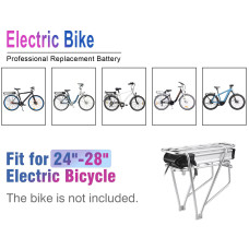 [EU/USA Direct] HANIWINNER HA074-04 36V 20Ah 720Wh Rear Rack E-Bike Battery - Powered by High-Quality 18650 Lithium-ion Cells | 30A BMS | Waterproof | with Charger | Rear Taillight | Fits 36V 250W-800W Motor