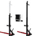 Dipping Station 43.5~67.5inch High 13 Levels Adjustable Weight Lifting Bench Barbell Stand Fitness Gym Home 550 Pound Loading