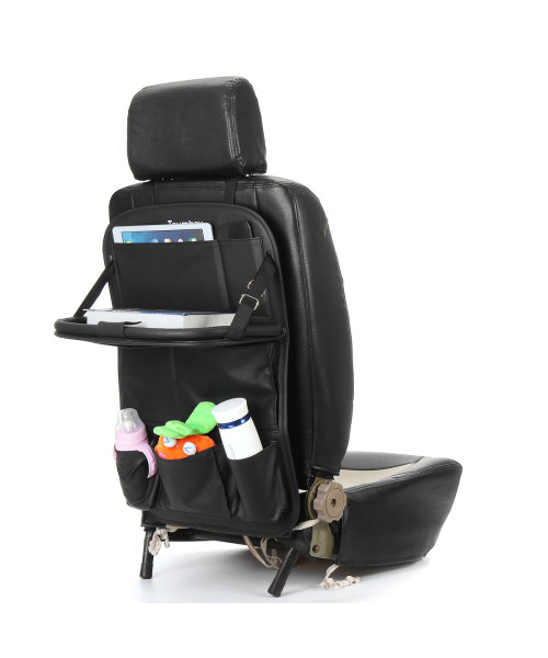 Tsumbay Foldable Car Back Seat Organizer Folding Sack Holder Multi-Pocket Tray Storage Bag