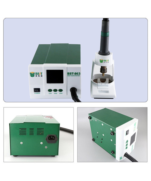 BEST BST-863 1200W 220V/110V Intelligent LCD Touch Screen Heat Air SMD Rework Station