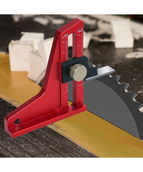 Woodworking Depth Gauge Versatile 0-50mm Dual Scale Precision Tool for Easy Router and Table Saw Setup