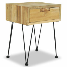 Bedside Cabinet 15.7"x11.8"x19.7" Solid Teak