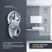 6Pcs Rainfall Shower Head Combo Setting Large Angle-adjustable Shower Set Square Round Water-saving Pressurized Top Spray
