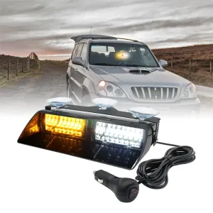 16 LED Windshield Dash Strobe Light Bar Car Truck Shovel-type Warning Flash Lamp Police Lights 12V Emergency Signal Lamp Flash Lighting