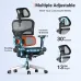 NEWTRAL NT002 Ergonomic Office Chair PRO VERSION with Footrest High Back Desk Chair with Unique Adjustable Lumbar Support Backrest Seat Depth Adjustment Tilt Function 4D Armrest Recliner Chair for Home Office