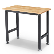 ENJOYWOOD 41 inch Workbench Workstation with Rubber Wood Top 1500 LBS Load Capacity for Woodworking Garage Workshop Office Shop