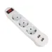 1PCS Dual USB Ports 1 to 3 Way EU Standard Power Adapter Socket Strip Porous Terminal Board 16A Conversion Plug