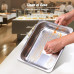 Warmounts 2/4/6-Pack Chafing Dishes Set 9QT/Foldable Glass Lid, Stainless Steel Food Warmer Set, Full Size Water Pan, Fuel Holder for Cooked Food Insulation for Party Catering Events Wedding Banquet