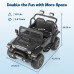 FUNTOK 12V 7AH 2 Seater Kids Electric Ride on Truck Battery Powered Wireless Remote Control Bluetooth Spring Suspension MP3 Player & LED Lights Ride Toy Motorized Car for Toddlers Children Christmas Birthday Gift