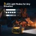 PYS-PEI 300W/600W/1000W 299.5Wh/655Wh/1024Wh Outdoors Portable Power Station with Flashlight Digital Display Backup Lithium Battery Power Supply with AC/DC/USB/PD Type-C Outlet Generator for RV Camping Traveling Emergency