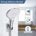 6Pcs Rainfall Shower Head Combo Setting Large Angle-adjustable Shower Set Square Round Water-saving Pressurized Top Spray
