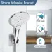 6Pcs Rainfall Shower Head Combo Setting Large Angle-adjustable Shower Set Square Round Water-saving Pressurized Top Spray