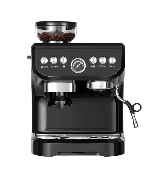 AC-517E 15Bar 1100W 110V Espresso Coffee Makers With Grinder Machine Electric Commercial Coffee Makers Machine For Household, Hotel