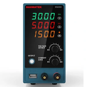 HANMATEK HM305 Direct Current Power Supply Dual USB Output 0-30V 0-5A Precision Control Compact Design High-Efficiency Charging