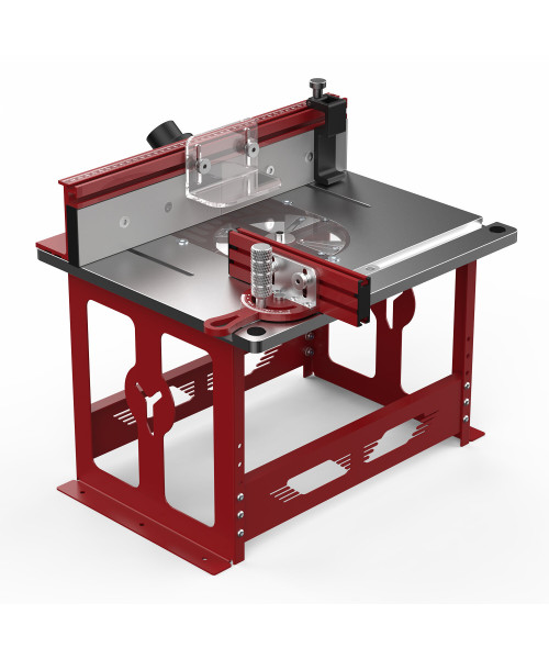 ENJOYWOOD Bench Top Router Table Workbench with Miter Gauge / Profile Fence System / Dust Collection Port for Most Routers