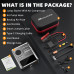MUDIRO 6000A Car Jump Starter with Air Compressor 150PSI PD30W Fast Charge 2 LED Lights Smart Display for Cars Motorcycles 10L Diesel Engines