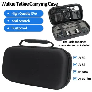 Walkie Talkie Carrying Case for UV-5RH UV-21 PRO UV-17 PRO UV-K5 PLUS UV-9R Pro High Quality EVA Water-Resistant Dustproof Radio Accessories Storage Bag