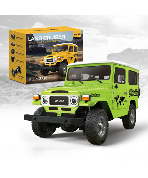 HG HG4-50 TRASPED 1/16 2.4G 4WD RC Car for TOYOTA Land Cruiser FJ40 1983 Rock Crawler LED Light Simulated Sound Off-Road Climbing Truck RTR Full Proportional Models Toys