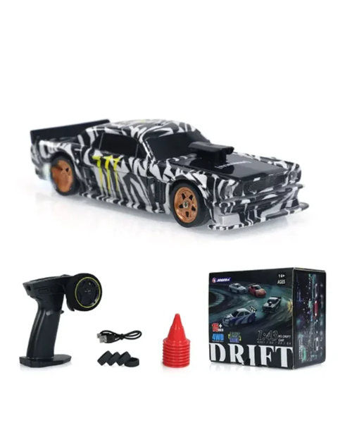 JIABAILE 4301/02/03/04 RTR 1/43 2.4G 4WD Drift RC Car Mini Race LED Light Optional Gyro Radio Control High-Speed Motor On-Road Racing Vehicle Model Boys Gifts Outdoor Toys