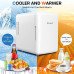 ECOWELL WRE100 Mini Fridge for Bedroom 4L/6 Can Skincare Fridge  AC/DC Portable Compact Small Refrigerator for Office Dorm Car Desk for Skin Care Makeup Cosmetic